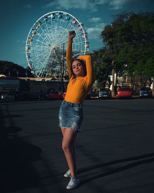 Saia Jeans Curta